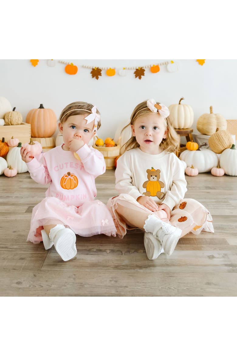 Pumpkin Sequin Scallop Tutu Skirt, Alternate, color, Soft Orange