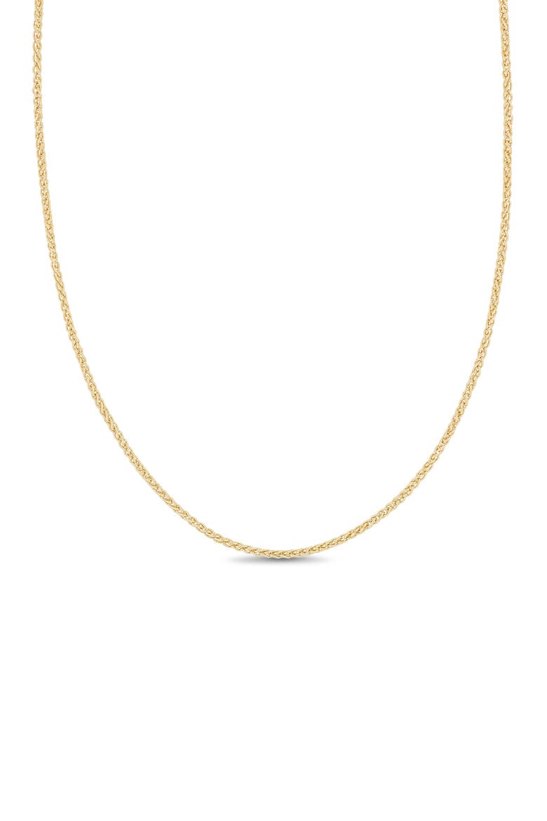 14K Gold Wheat Chain Necklace, 3.5mm, Main, color, 14KY