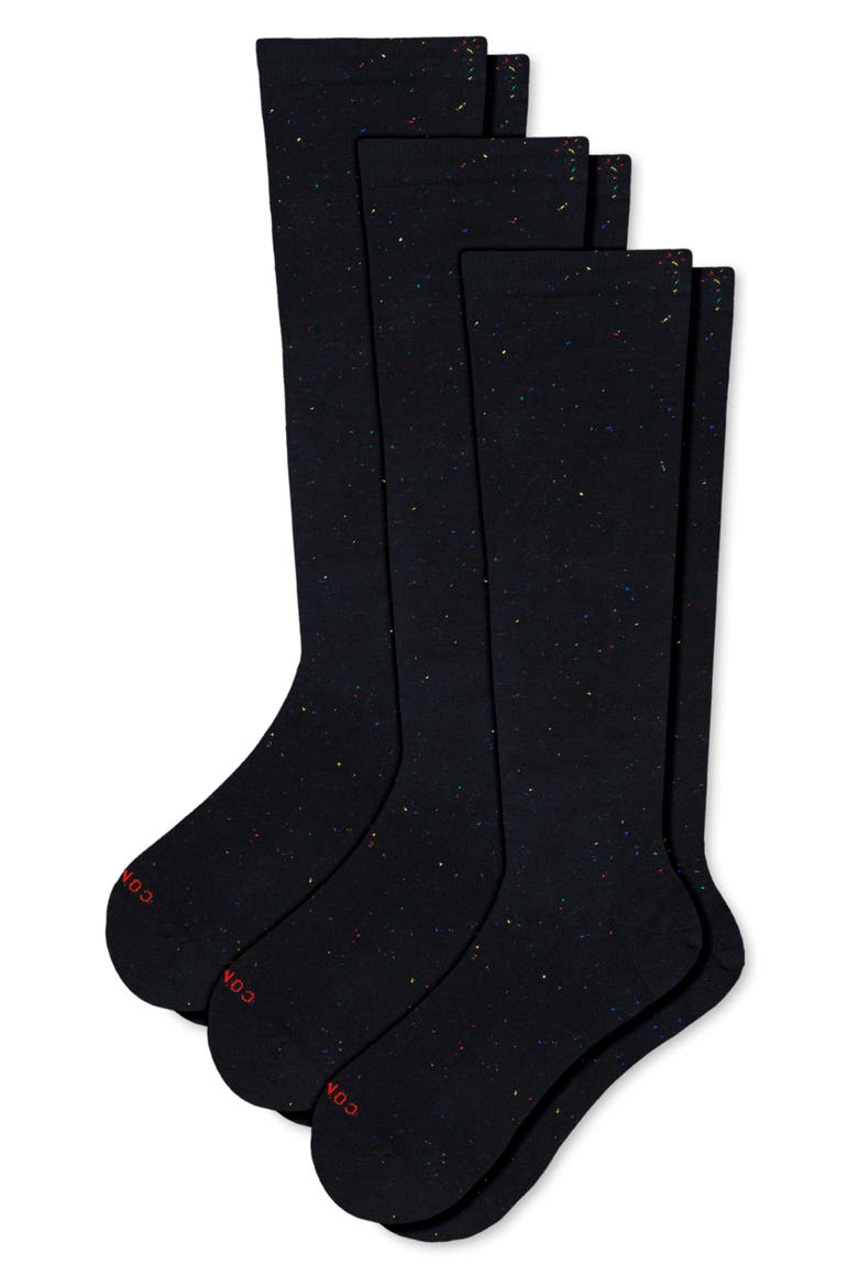 3-Pack Recycled Cotton Blend Knee Highs, Main, color, GALAXY