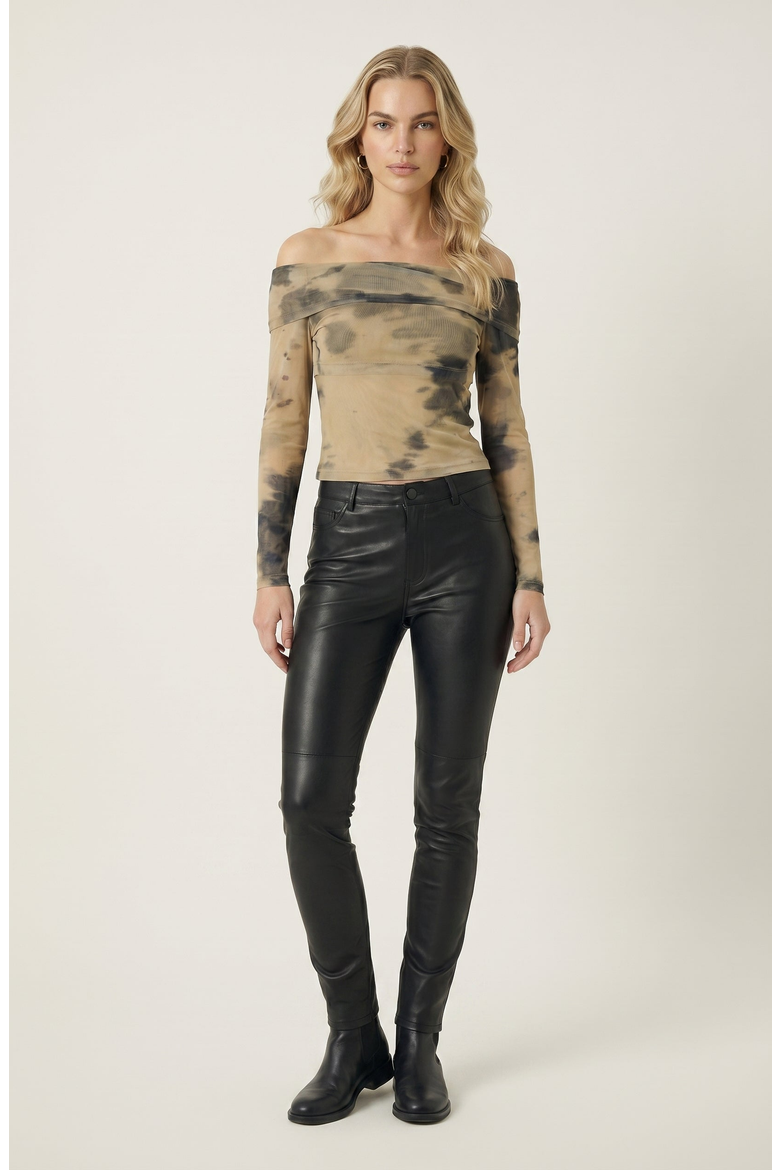 Off Shoulder Tie Dye Mesh Top, Alternate, color, Tie Dye