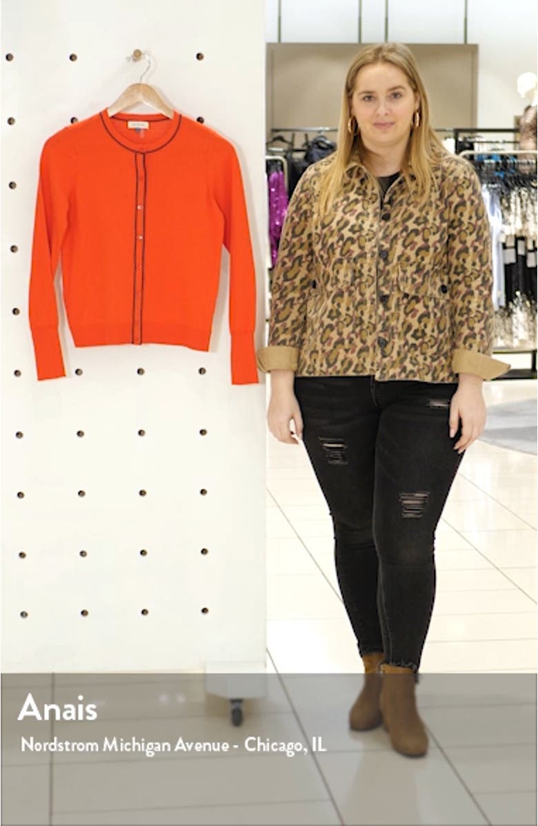 Light Luxe Tipped Cotton & Silk Cardigan, sales video thumbnail