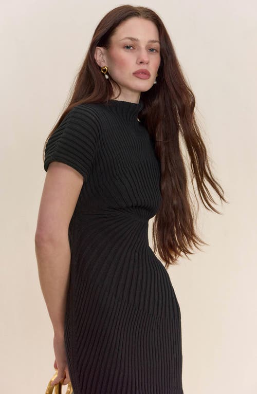 Cult Gaia Luka Cotton Rib Minidress In Black