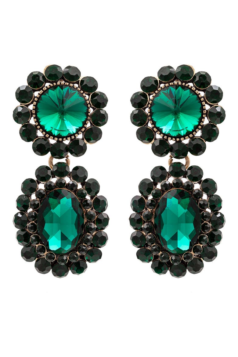 The Luxe Collection Aline Drop Earrings, Main, color, GREEN
