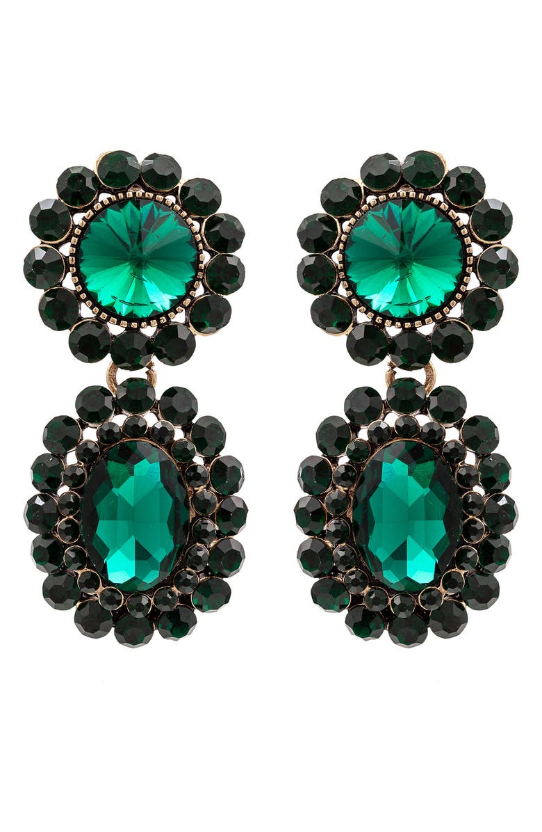 EYE CANDY LOS ANGELES The Luxe Collection Aline Drop Earrings, Main, color, Green
