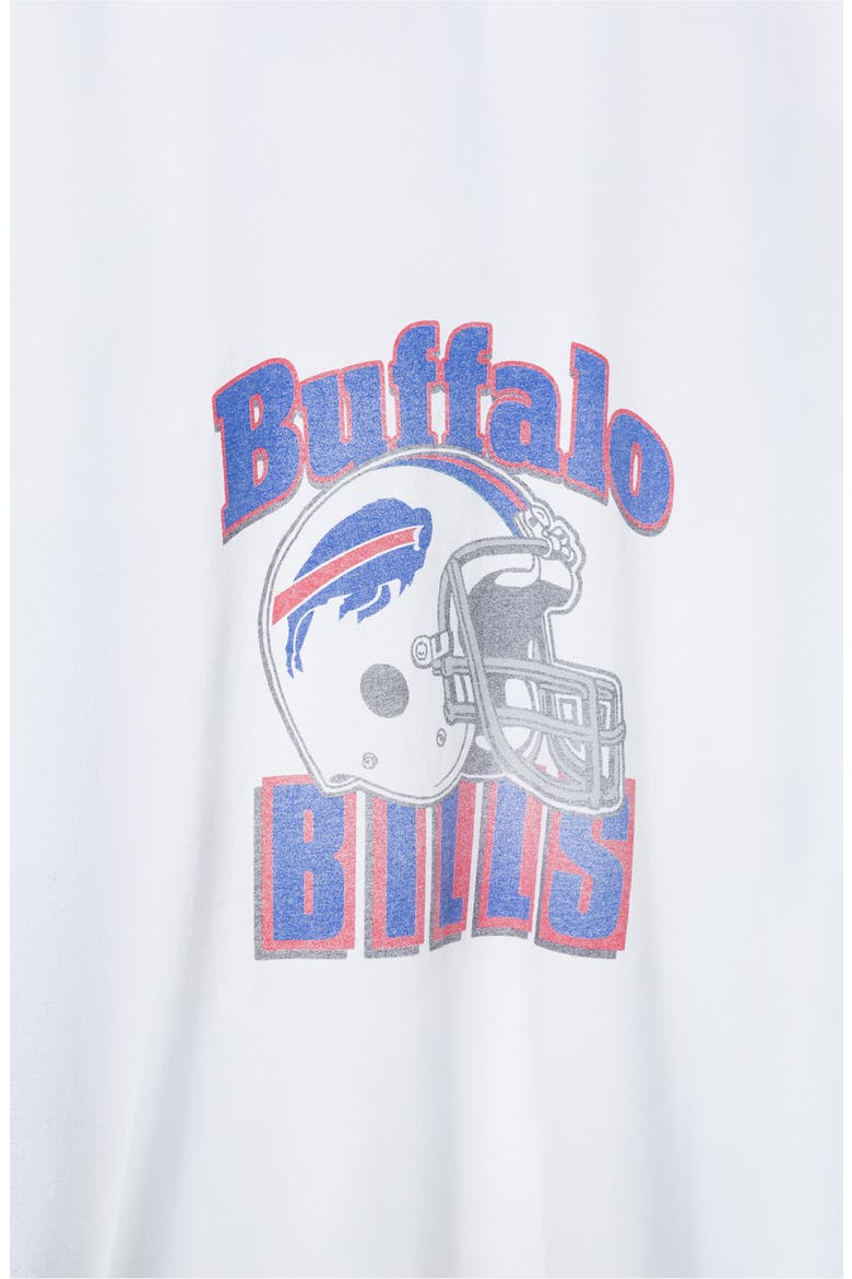 Buffalo Bills Throwback Helmet Cotton Graphic T-Shirt, Alternate, color, WHITE