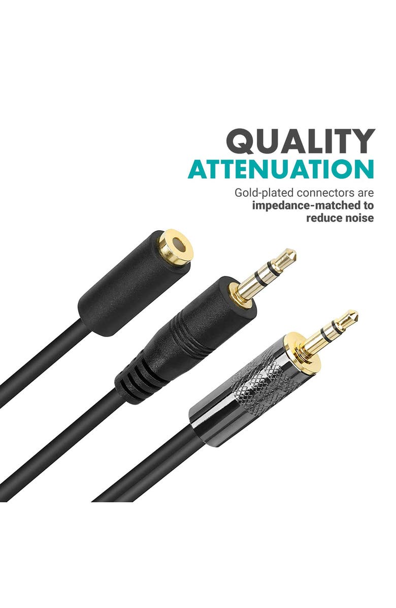 MOVO MV-RC300 Line to Microphone Attenuator Cable for DSLRs, Alternate, color, Black