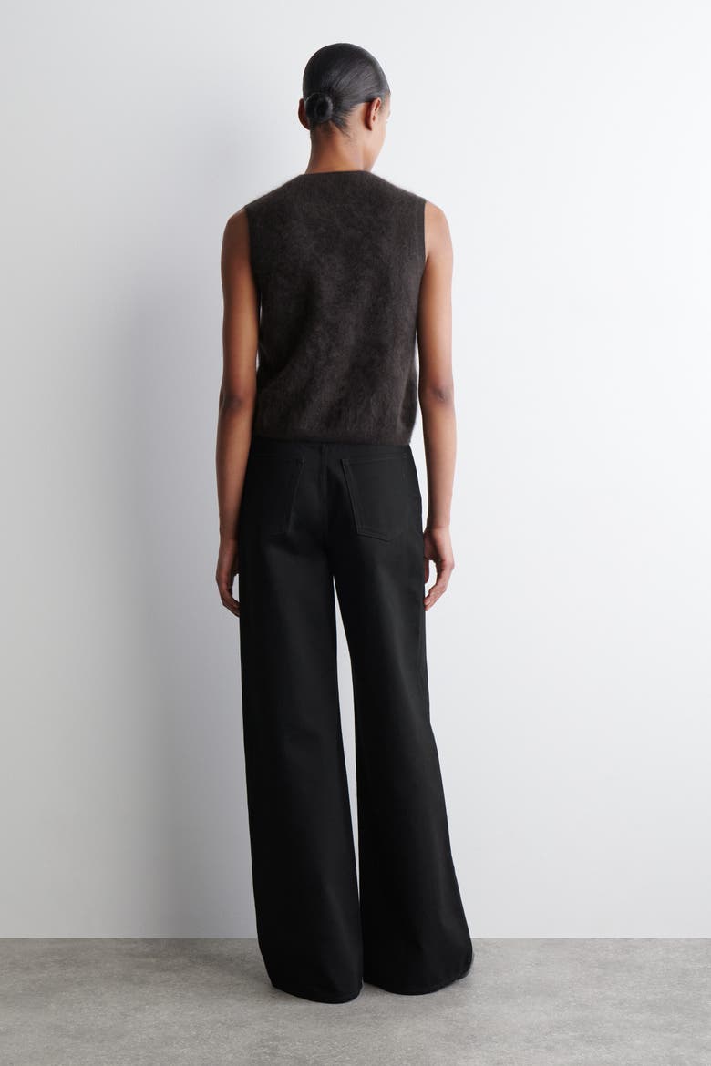 Dial Wide-Leg Jeans, Alternate, color, BLACK