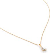 Monica Vinader Diamond Alphabet Pendant Necklace