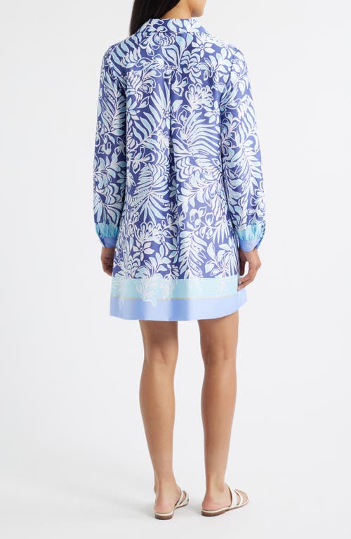 Lilly Pulitzer ® Iralanne Long Sleeve Popover Shirtdress In Blue