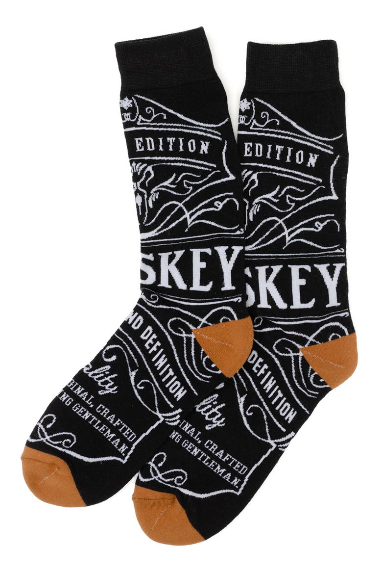 Whiskey Original Crew Socks, Alternate, color, BLACK