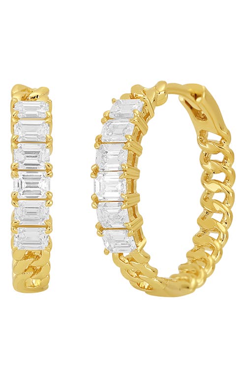 Bony Levy Varda Emerald Diamond Hoop Earrings