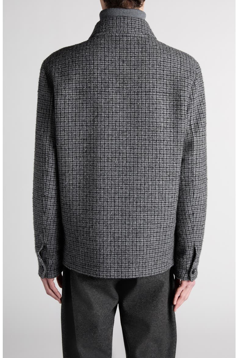 Norfol Wool Blend Overshirt, Alternate, color, GREY BLACK