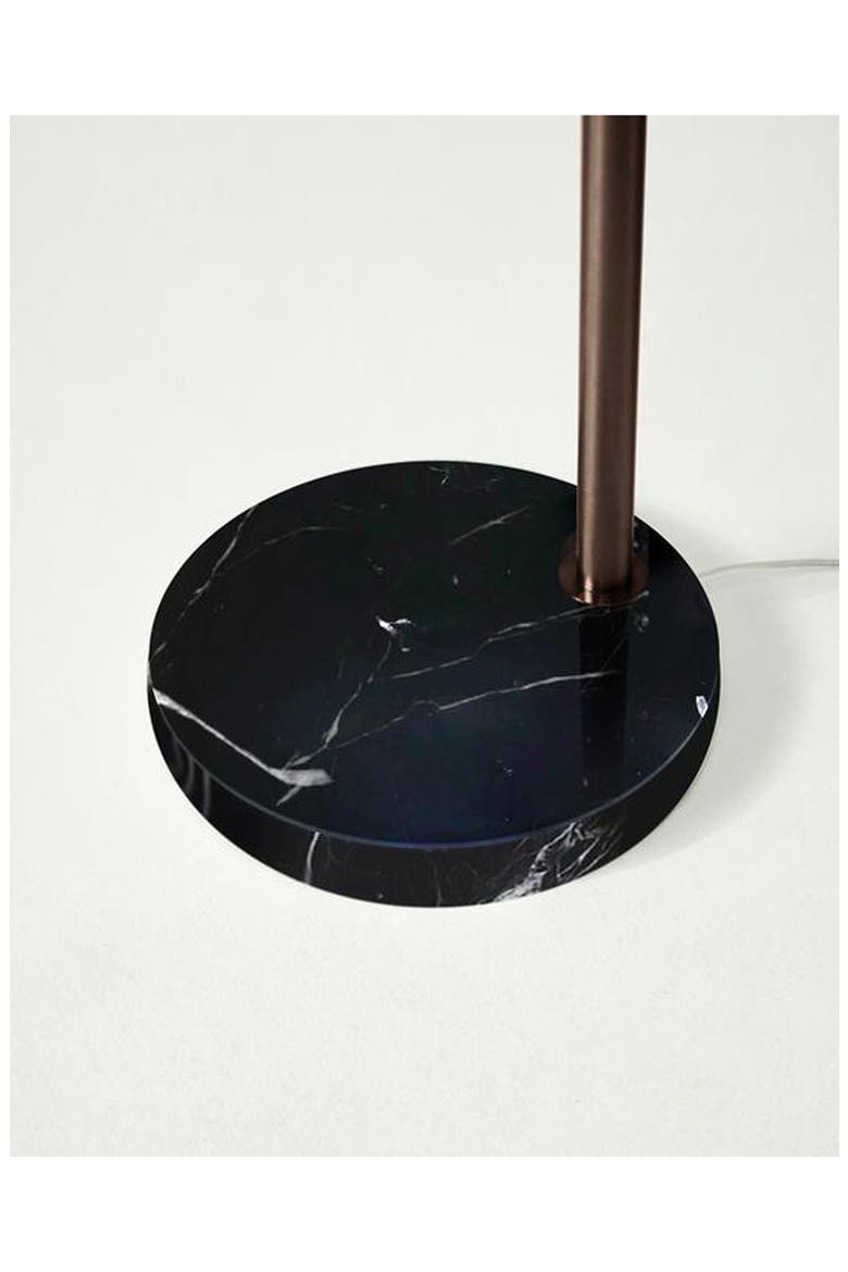 Mason 81" LED Arc Floor Lamp with Heavy-Weighted Marble Base, Alternate, color, BRONZE