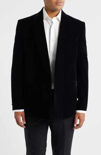 Jack Victor Ellis Double Breasted Black Super 130s Wool Blend Velvet Dinner Jacket