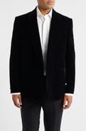 Jack Victor Ellis Double Breasted Black Super 130s Wool Blend Velvet Dinner Jacket