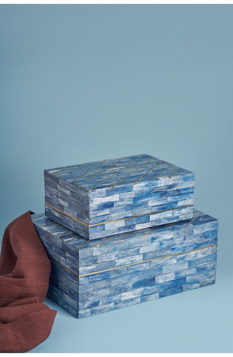 GAURI KOHLI Monaco Decorative Boxes, Set of 2, Main, color, 