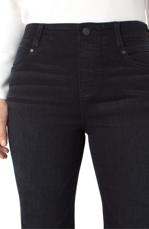 Liverpool Los Angeles Gia Glider Pull-on High Waist Flare Jeans In Black