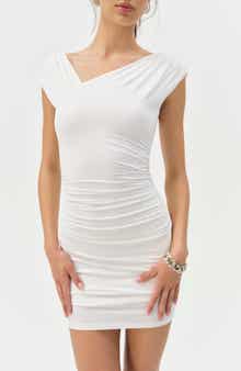 For Love & Lemons Genesis Ruched Body-Con Minidress