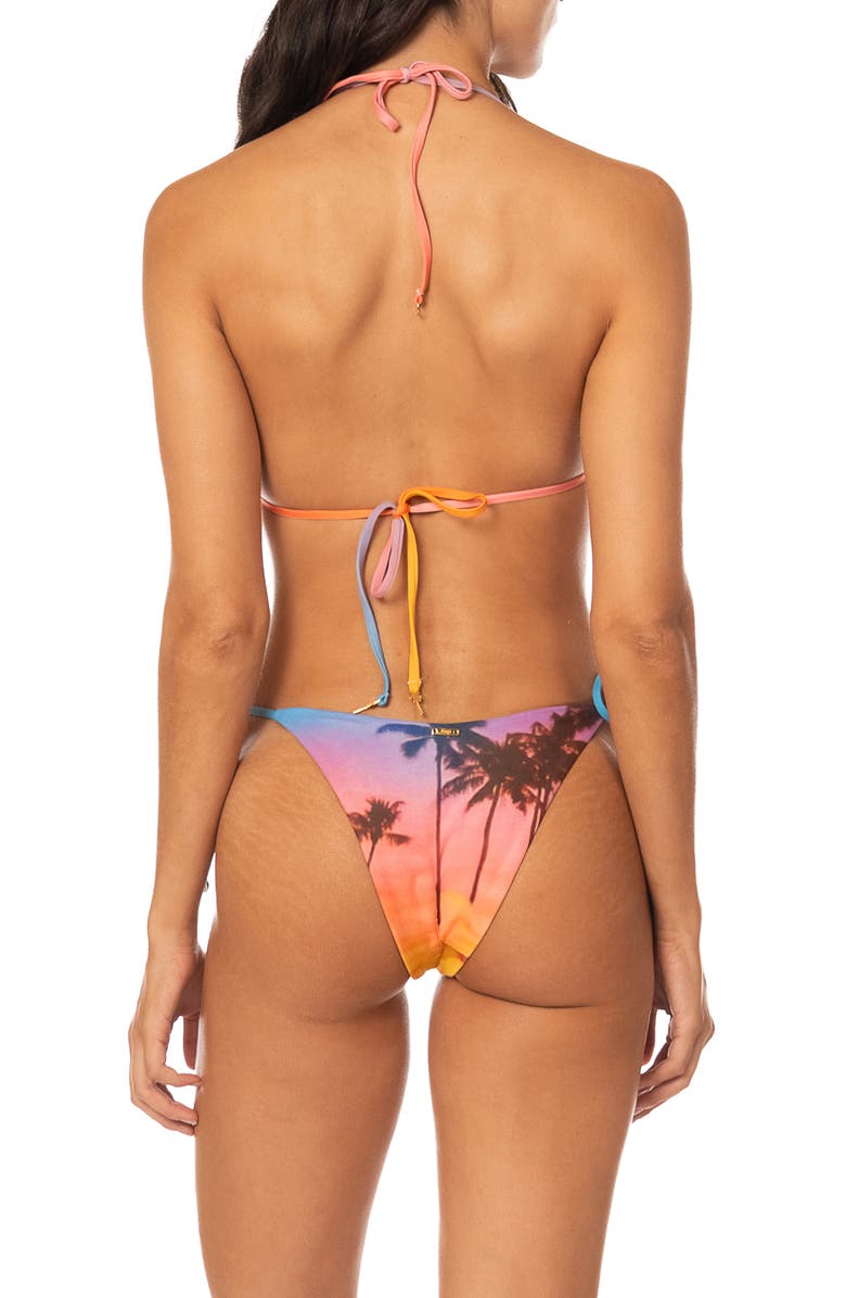 Maaji Peach Drift Reversible Bikini Top, Alternate, color, Blue