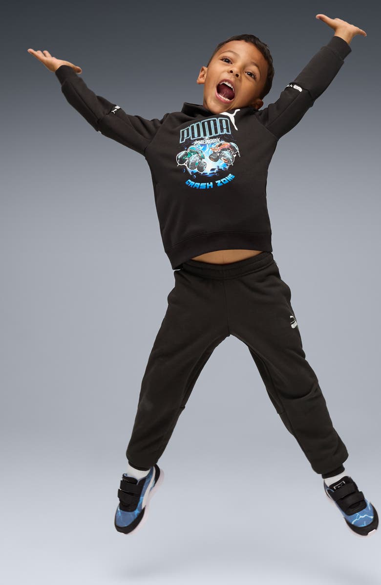 PUMA x Hot Wheels Kids' Cotton Blend Hoodie, Alternate, color, Puma Black