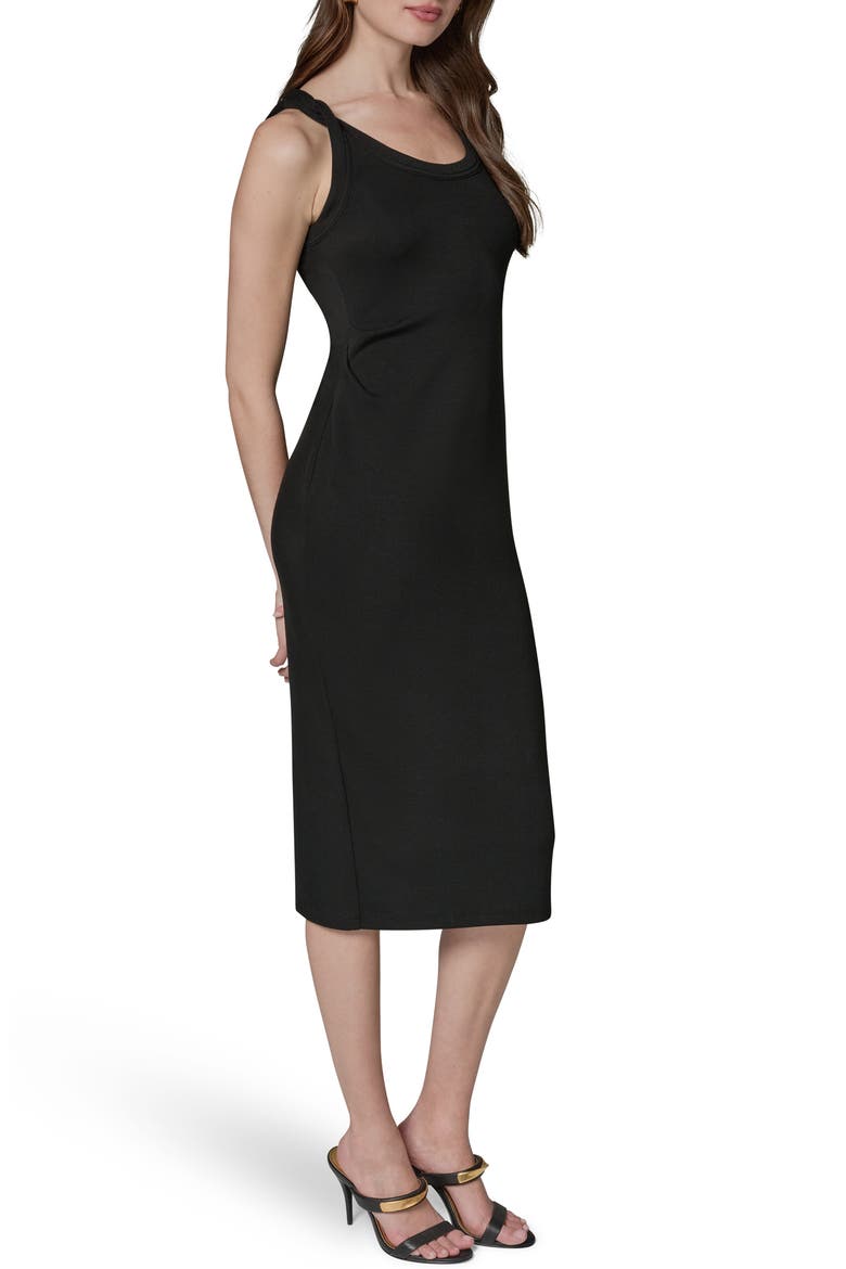 Sleeveless Body-Con Midi Dress, Alternate, color, BLACK