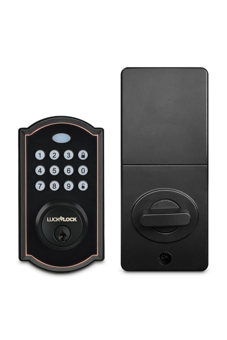 Smart WiFi Keyless Entry Deadbolt, Main, color, Matte Black