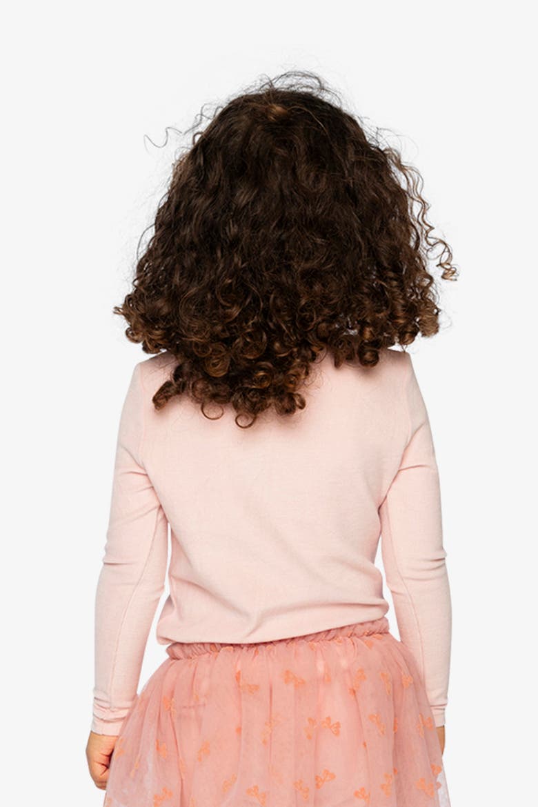 Ribbed Mock Neck Long Sleeve Top, Alternate, color, Pale Dusty Pink