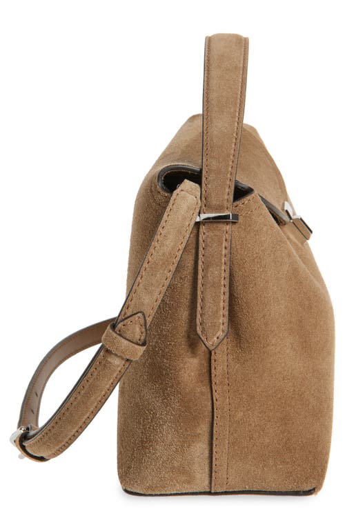 Totême Toteme T-lock Top Handle Leather Shoulder Bag In Tobacco