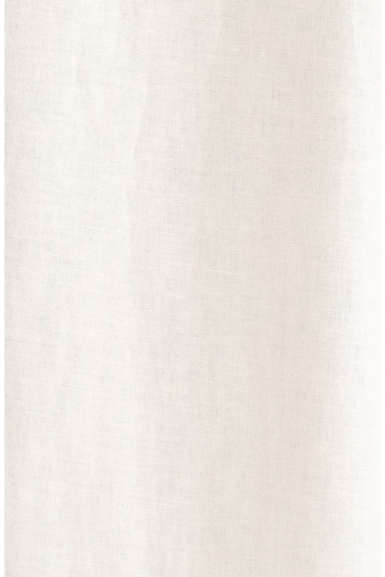 Jasmine Floral Embroidered Cotton & Linen Camp Shirt, Alternate, color, CREAM