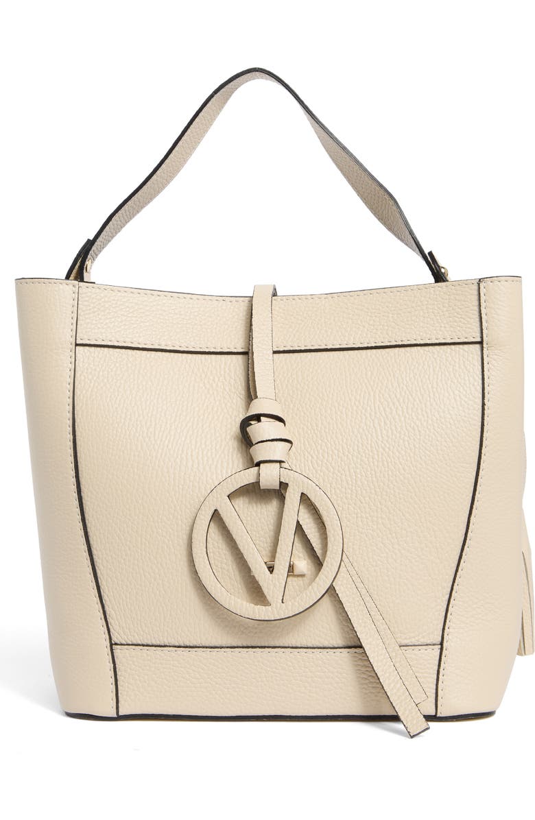 VALENTINO BY MARIO VALENTINO Callie Medallion Shoulder Bag, Main, color, Milk