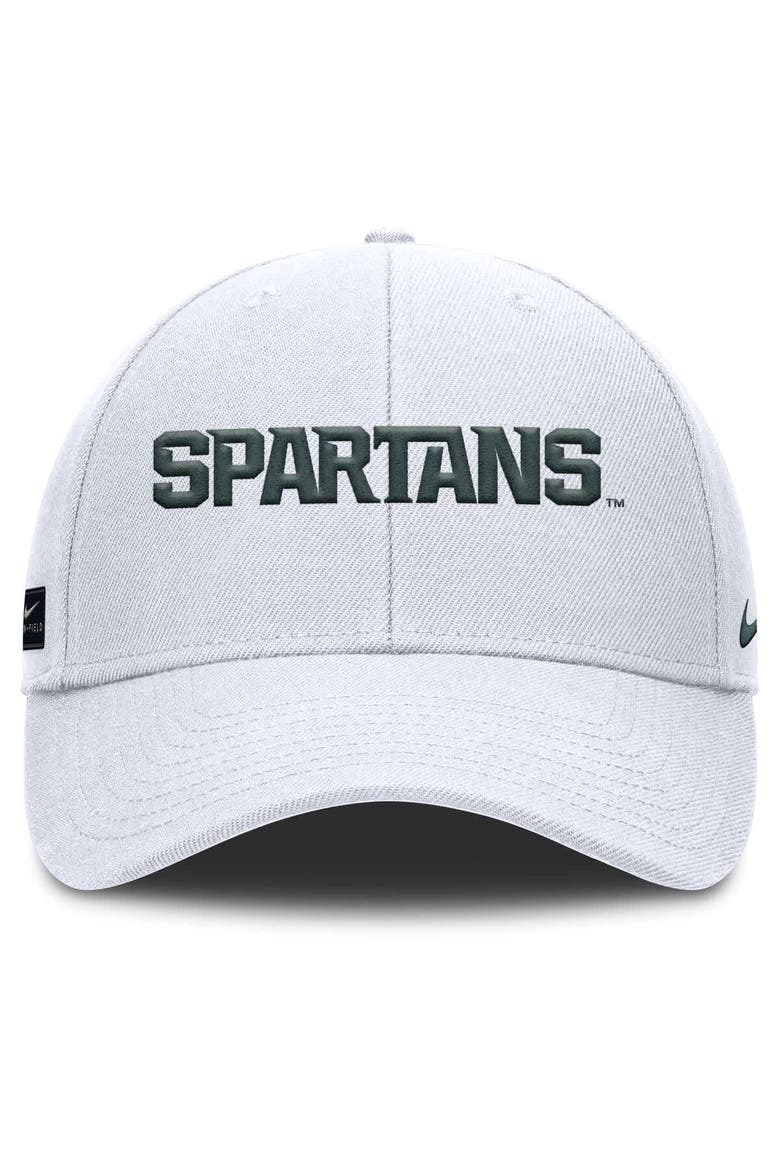 Men's Nike White Michigan State Spartans 2025 On-Field Rise Performance Adjustable Hat, Alternate, color, White