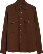 Drake's Relaxed Wool Button-Up Shirt
