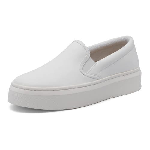 Abeo Jumpstreet Slip On In White Leather - Metatarsal