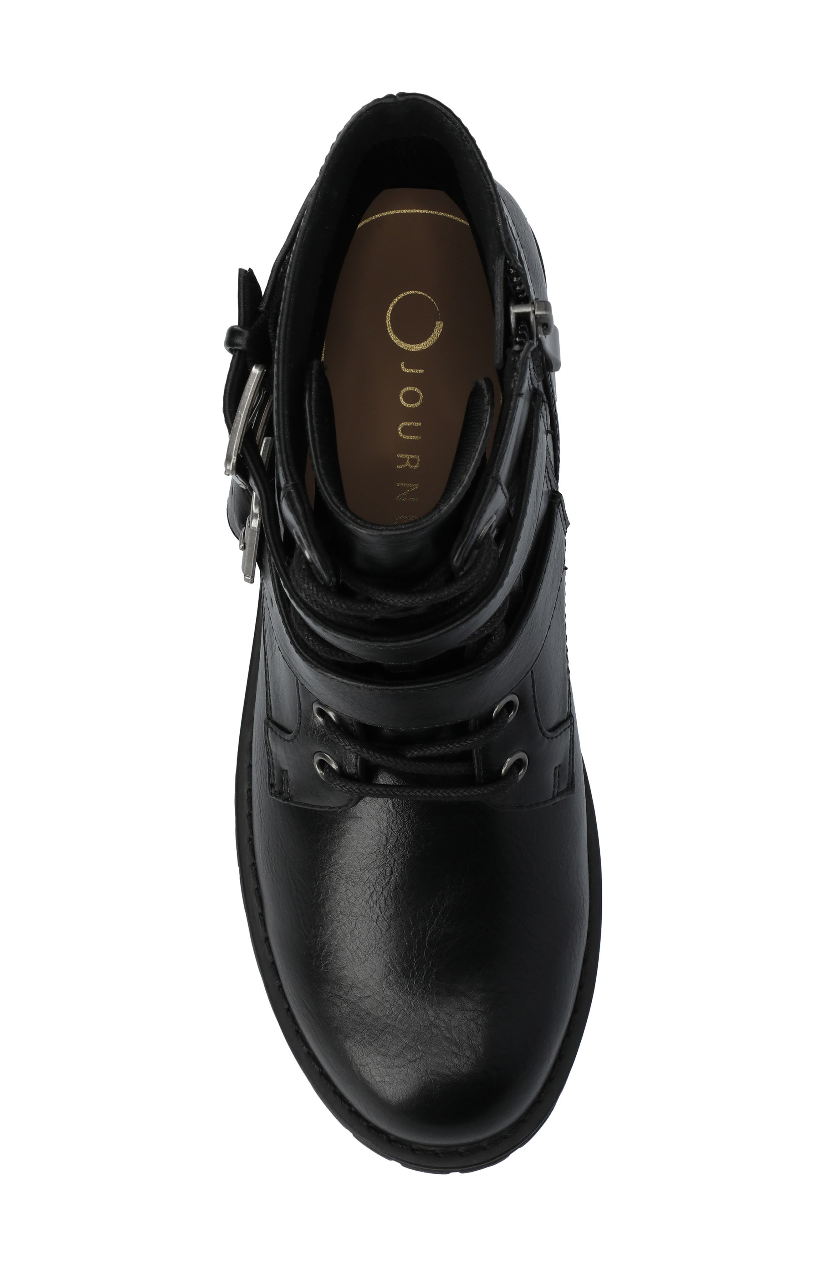 Journee Collection Juliah Buckle Boot, Alternate, color, Black