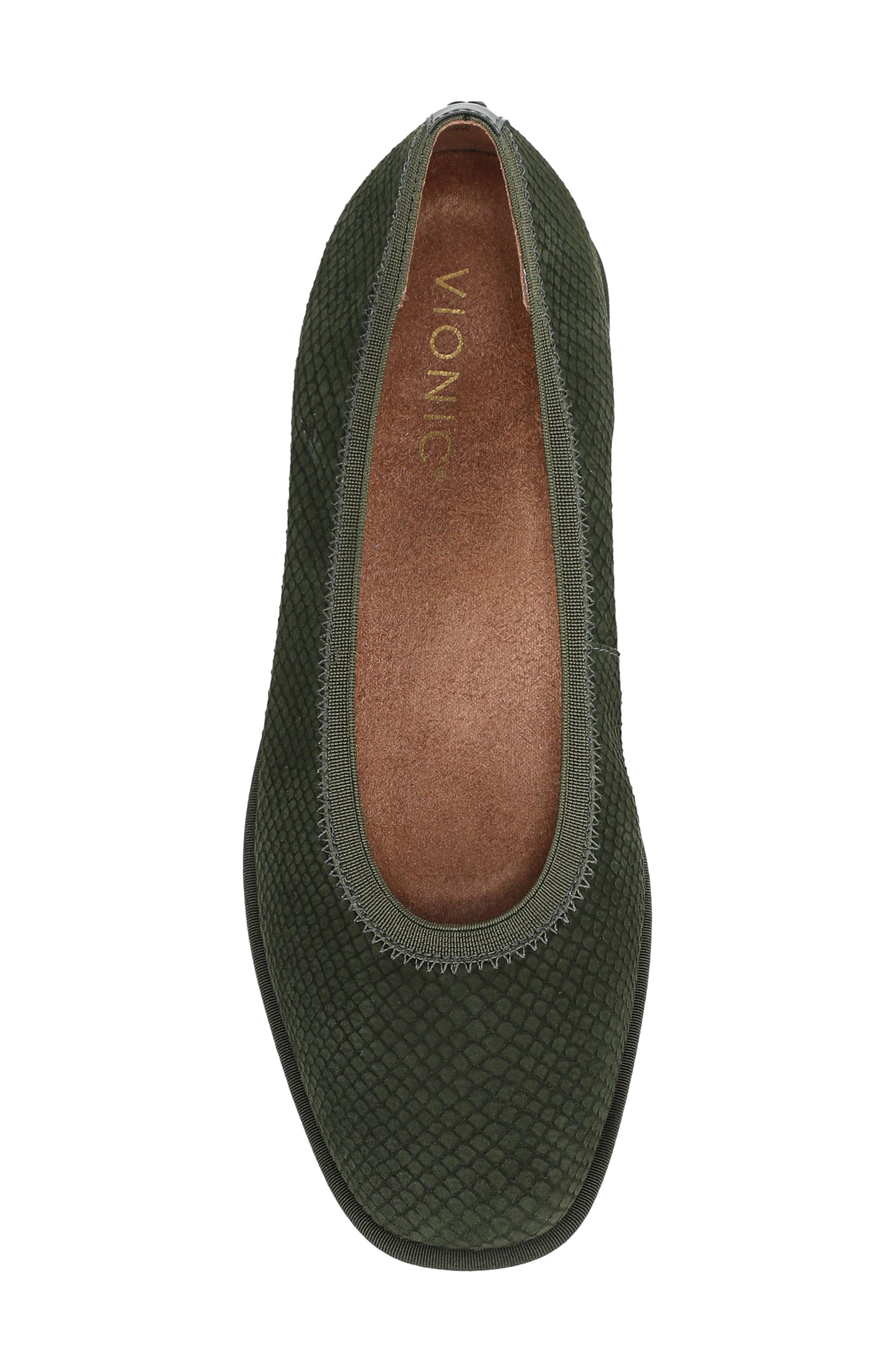 Vionic Caroll 2.0 Flat, Alternate, color, Olive Moss Leather