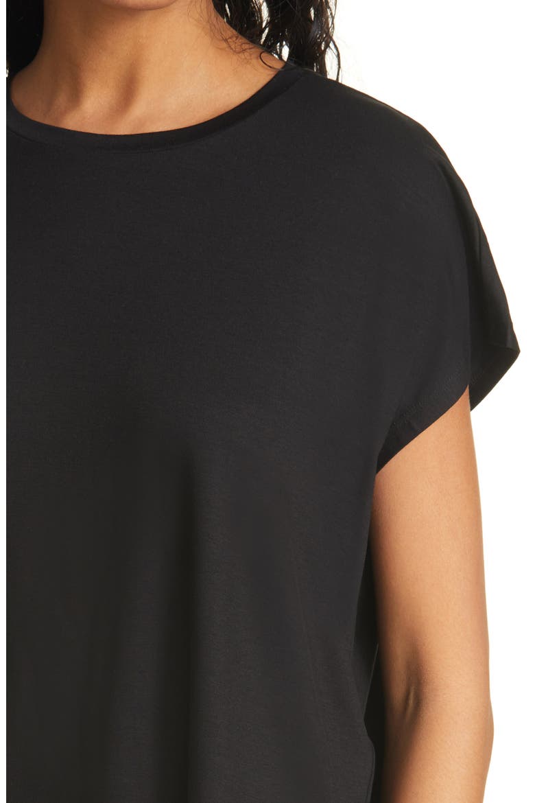 Crewneck Boxy Top, Alternate, color, BLACK