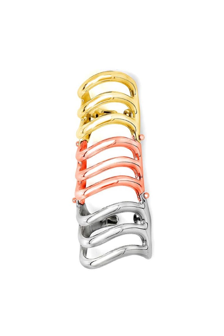 Tri Tone Waterfall Armour Ring, Alternate, color, Multi Color