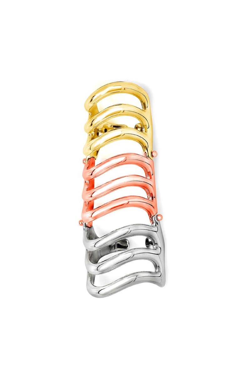 Lucy Quartermaine Tri Tone Waterfall Armour Ring, Alternate, color, Multi Color