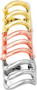Lucy Quartermaine Tri Tone Waterfall Armour Ring
