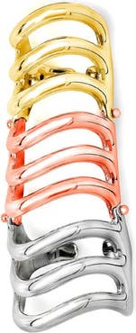Lucy Quartermaine Tri Tone Waterfall Armour Ring