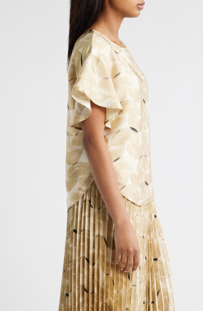 Anne Klein Boat Neck Flutter Sleeve Top, Alternate, color, 