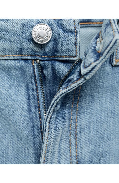 Mango Claudia Slim-fit Cropped Jeans Medium Blue In Medium Blue