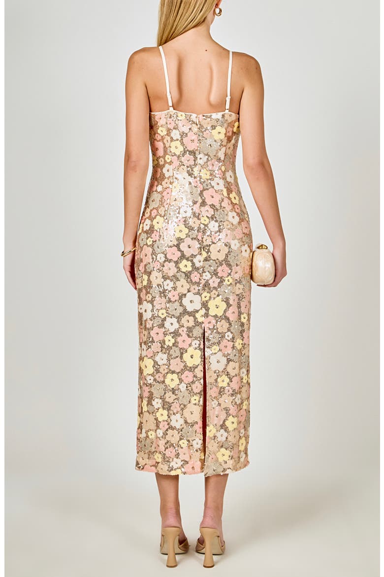 Sequin Sleeveless Maxi Dress, Alternate, color, ROSE GOLD