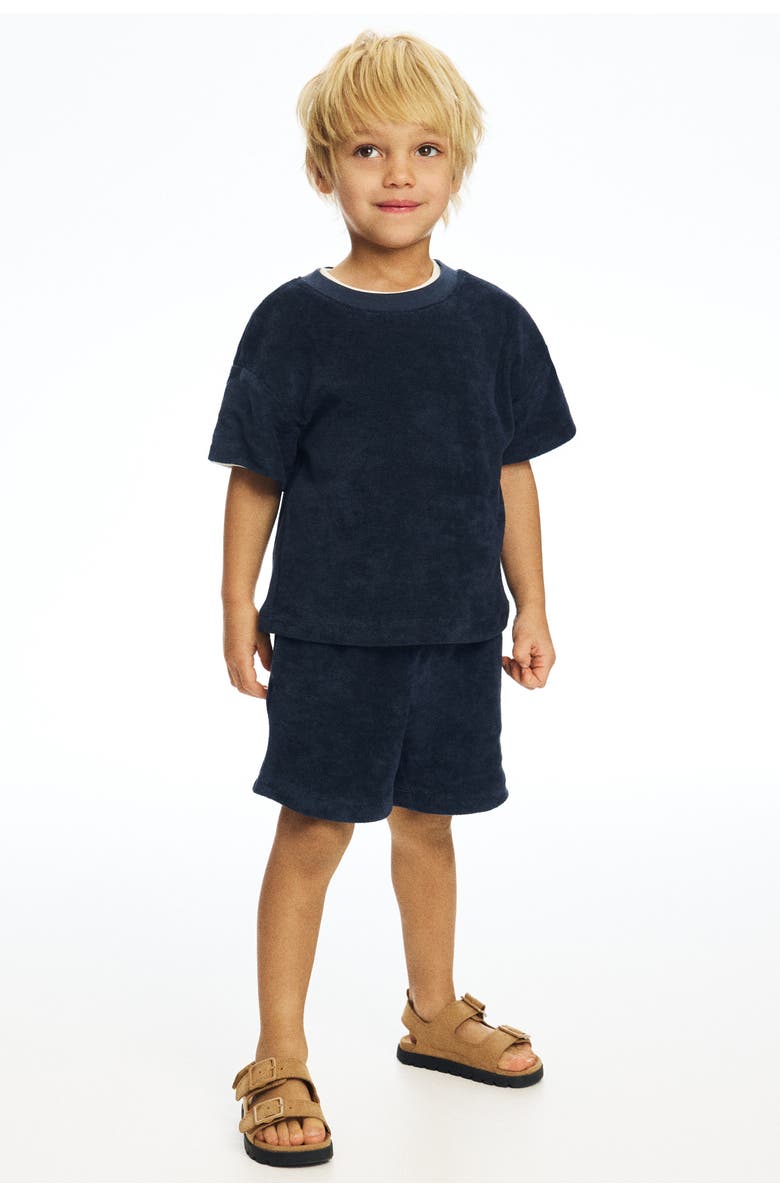 H&M 2-piece terry set, Main, color, Navy Blue