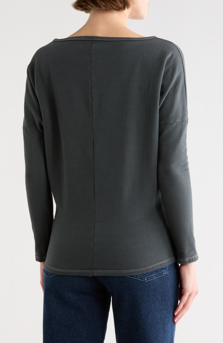 GO COUTURE Boat Neck Dolman Sleeve Sweater, Alternate, color, Dark Dull Gray