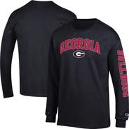 Champion Men's Champion Black Georgia Bulldogs Arch Over Logo 2-Hit Long Sleeve T-Shirt