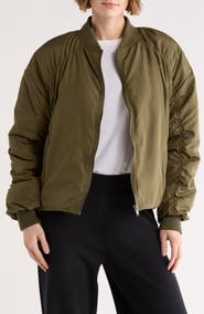 Z by Zella Ruched Sleeve Bomber Jacket