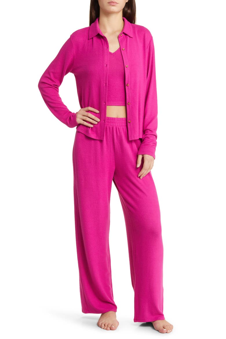 3-Piece Cozy Knit Lounge Set, Main, color, PINK PLUMIER