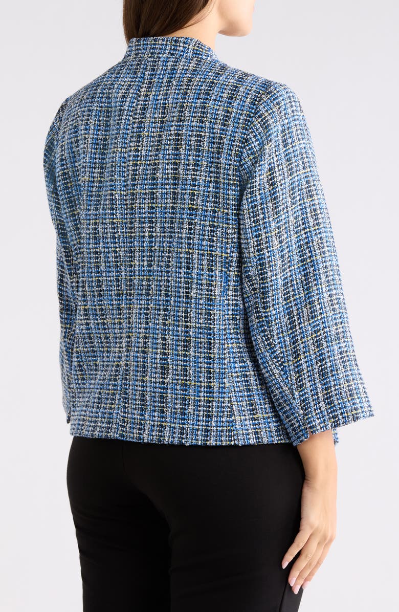 KASPER Collarless Tweed Blazer, Alternate, color, Royal Signature Multi