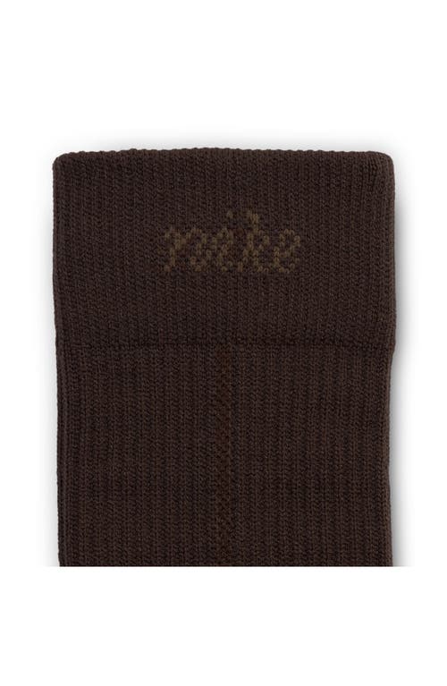 Nike Dri-fit Everyday Plus 3-pack Crew Socks In Brown